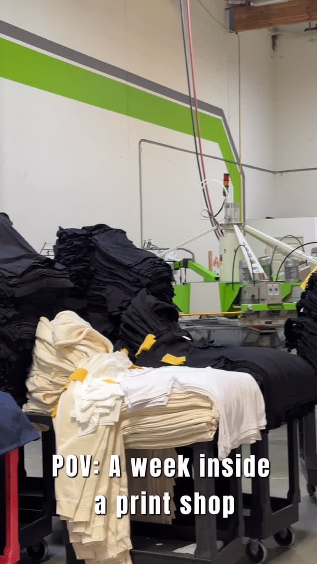 Crushed it last week 🔥 Thanks for all the support 🫶🏼 #screenprinting #manufacturing #customshirts #customhats #embroidery