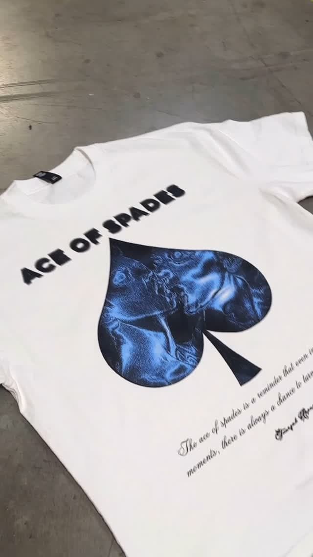 Bringing this #AceOfSpades design to life 😍 Print with us ! . . . #printtoaster #customshirts #manufacturing #streetwear #tra...