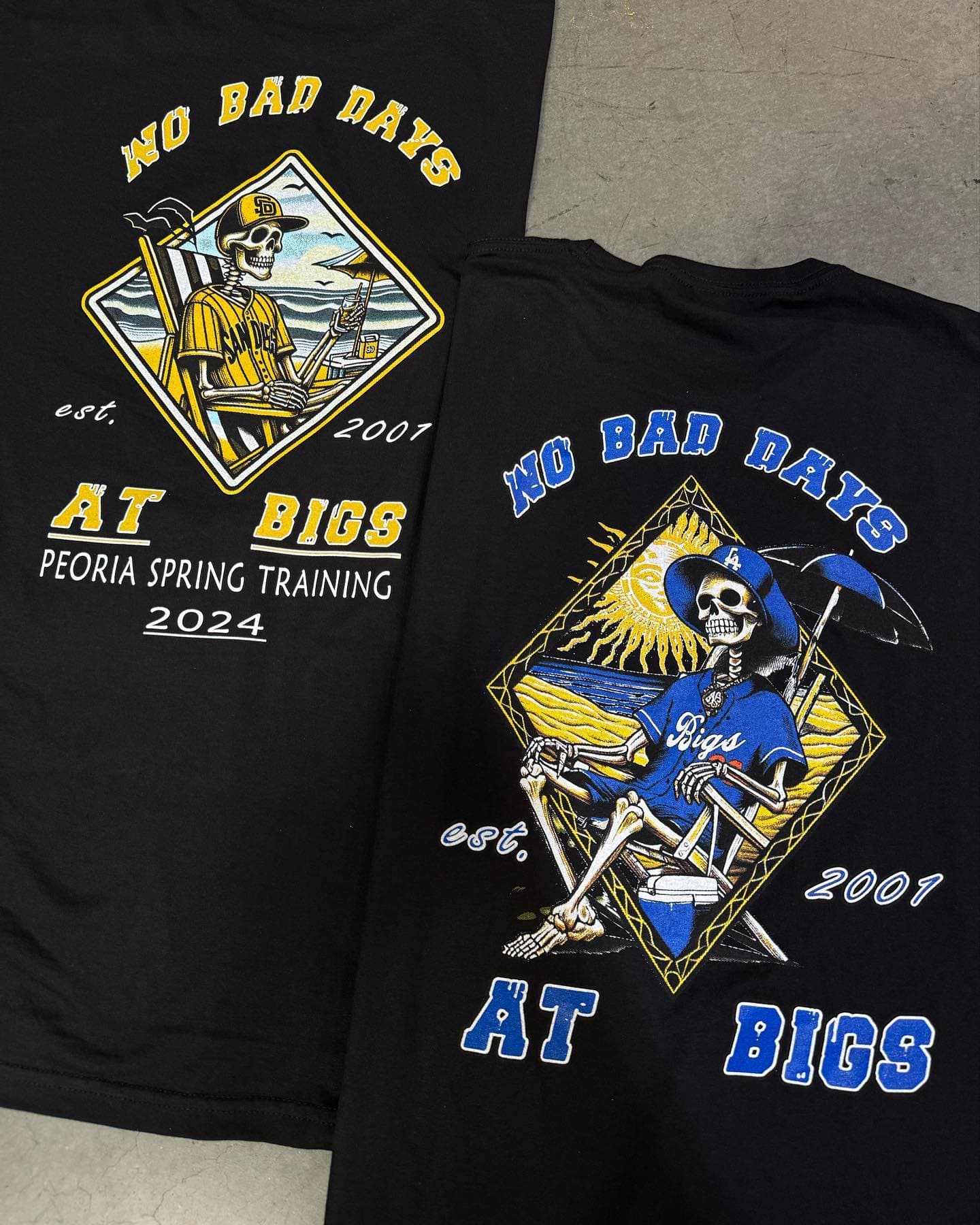 No Bad Days at @bigspeoriaaz We’re honored to print these awesome designs for their Spring Training merch! ⚾️🌵🏜️