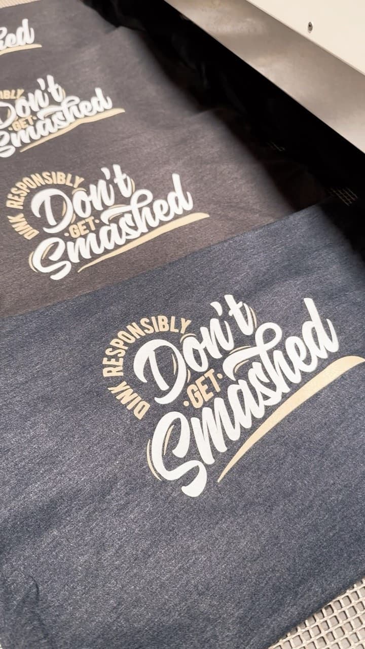 Dink Responsibly🥍😆 Simple & Clean 3 color Screenprint ✅🔥 #screenprinting #embroidery #dtg #laccrosse