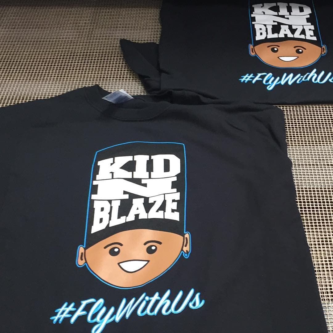 Some more swag for ur boys @kidnblaze #flywithus ✈️✈️✈️ #ktgprinting #keepitlocal
